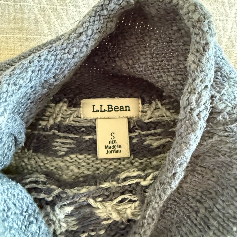LL Bean Fair Isle Cotton Sweater - Picture 6 of 8